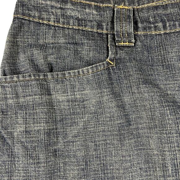 LL Bean Women’s Wide Leg Chambray Weight Denim Cropped Pants Jeans Size 16 - Picture 4 of 8